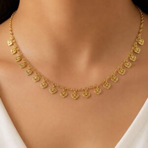 Stylish Gold Plated Heart Charm Chain (Art No.140)