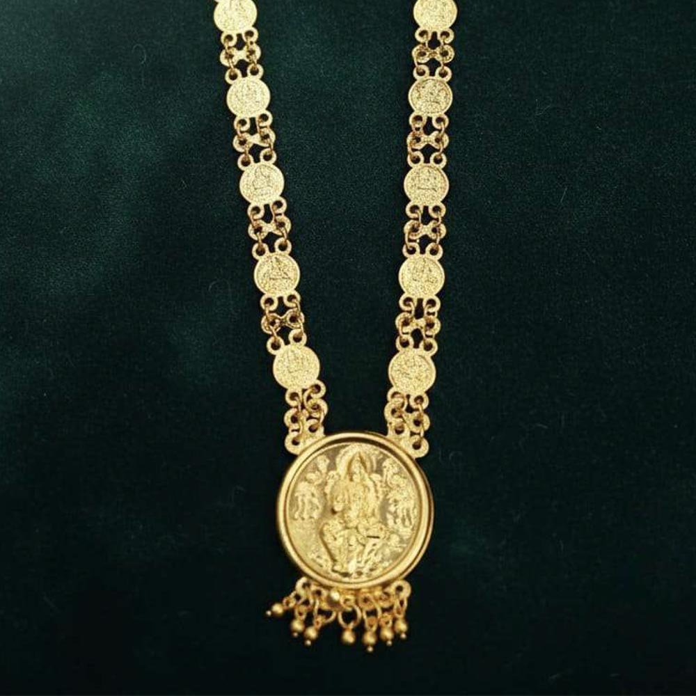 Gold Plated Lakshmi Long Necklace Chain (Art No. 162) - Image 3