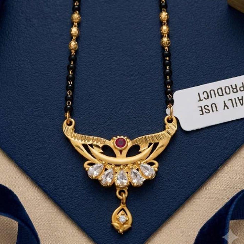 Traditional Gold Plated CZ Mangalsutra For Women (Art No.14) - Image 2