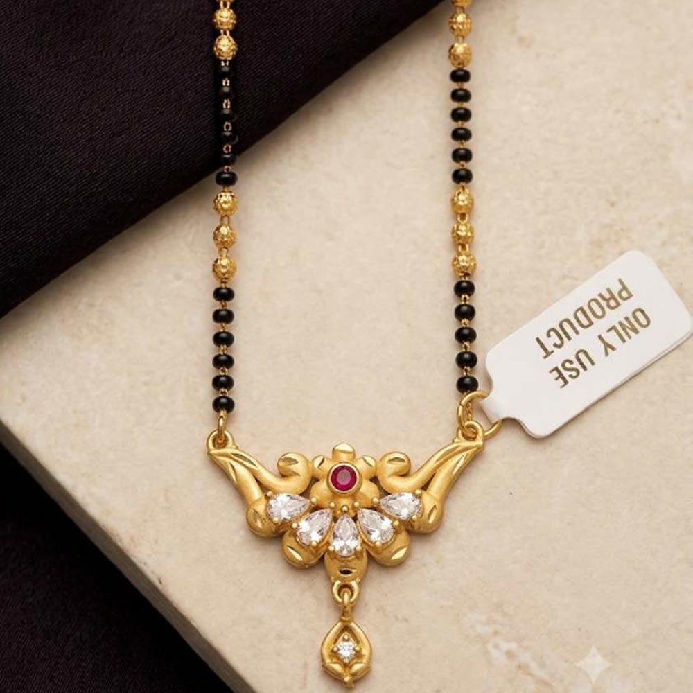 Traditional Gold Plated CZ Stone Mangalsutra Chain For Women (Art No.13) - Image 3