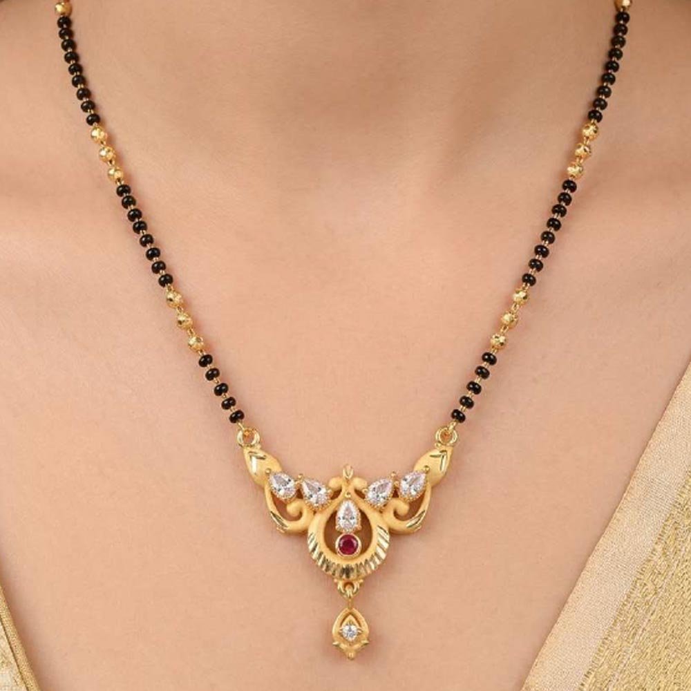 Gold Plated CZ Design Mangalsutra For Women Daily Wear (Art No.18)