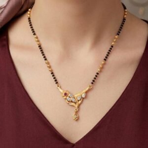 Gold Plated CZ Floral Mangalsutra For Women Daily Wear (Art No.17)