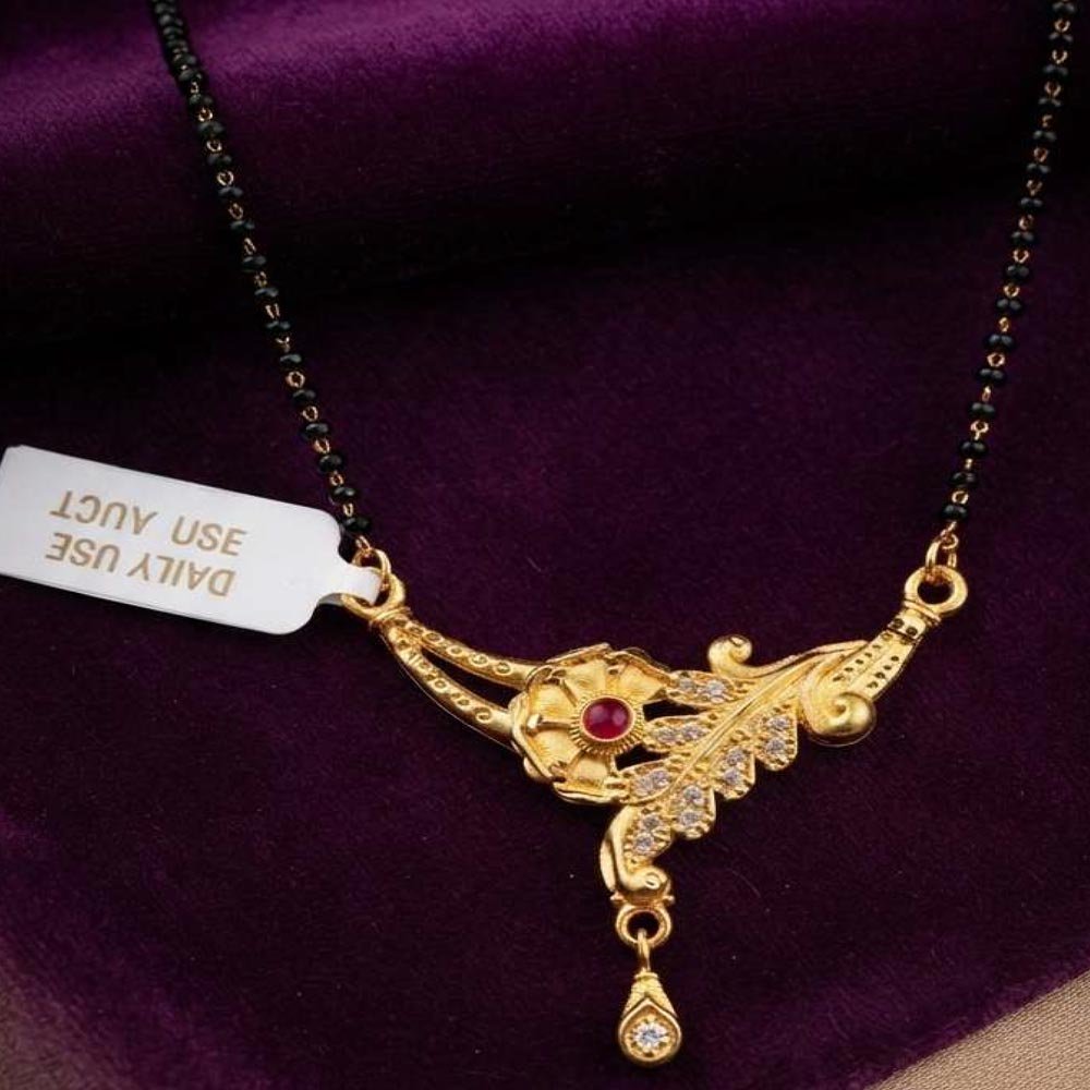 Gold Plated Traditional AD Stone Mangalsutra for Women (Art No. 174)