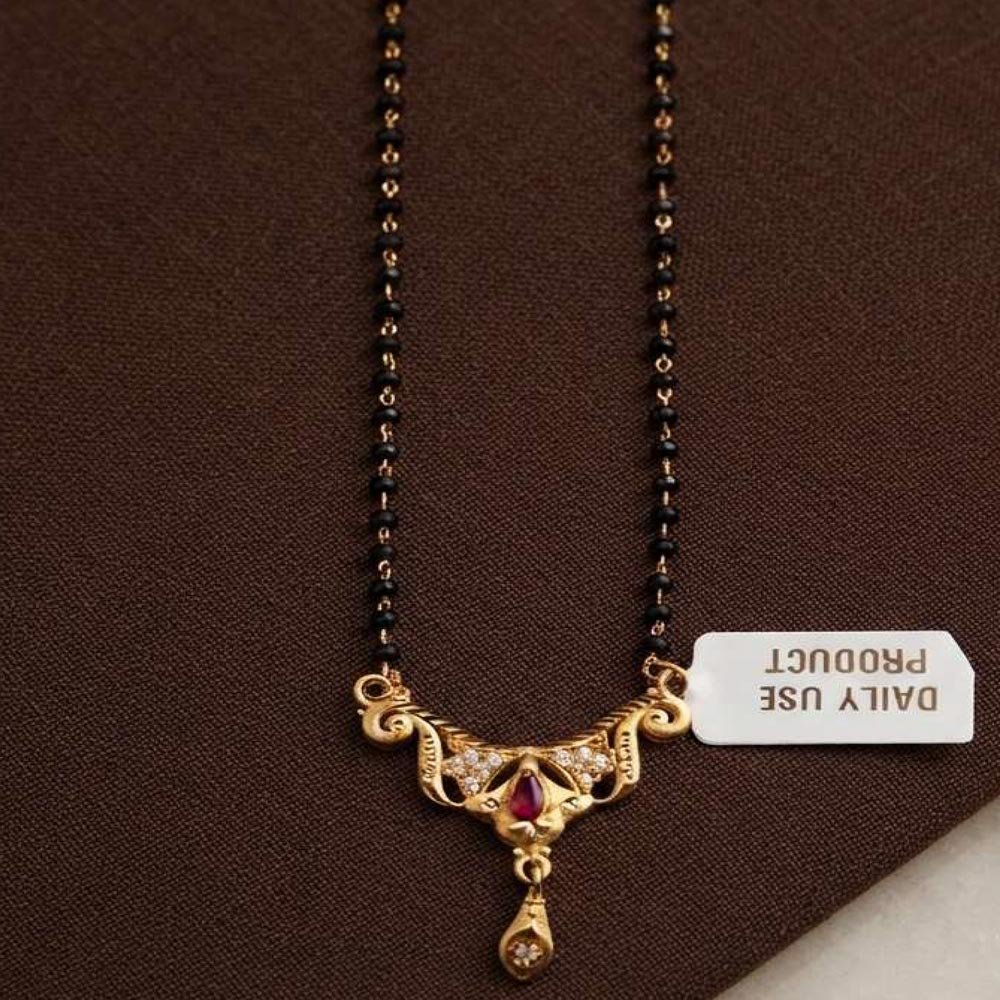 Gold Plated AD Stone Daily Wear Mangalsutra for Women ( Art No.172) - Image 2