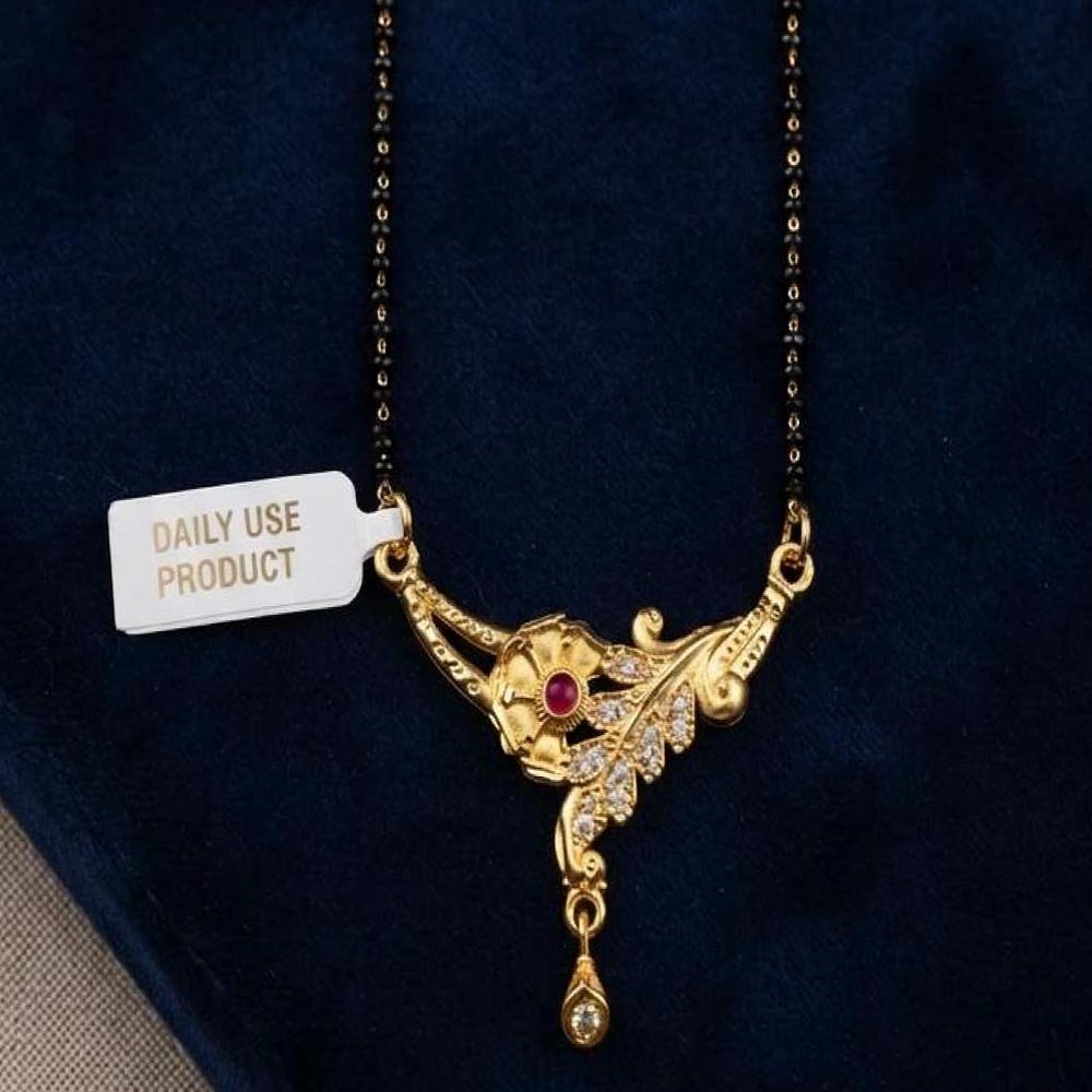Gold Plated Traditional AD Stone Mangalsutra for Women (Art No. 174) - Image 2