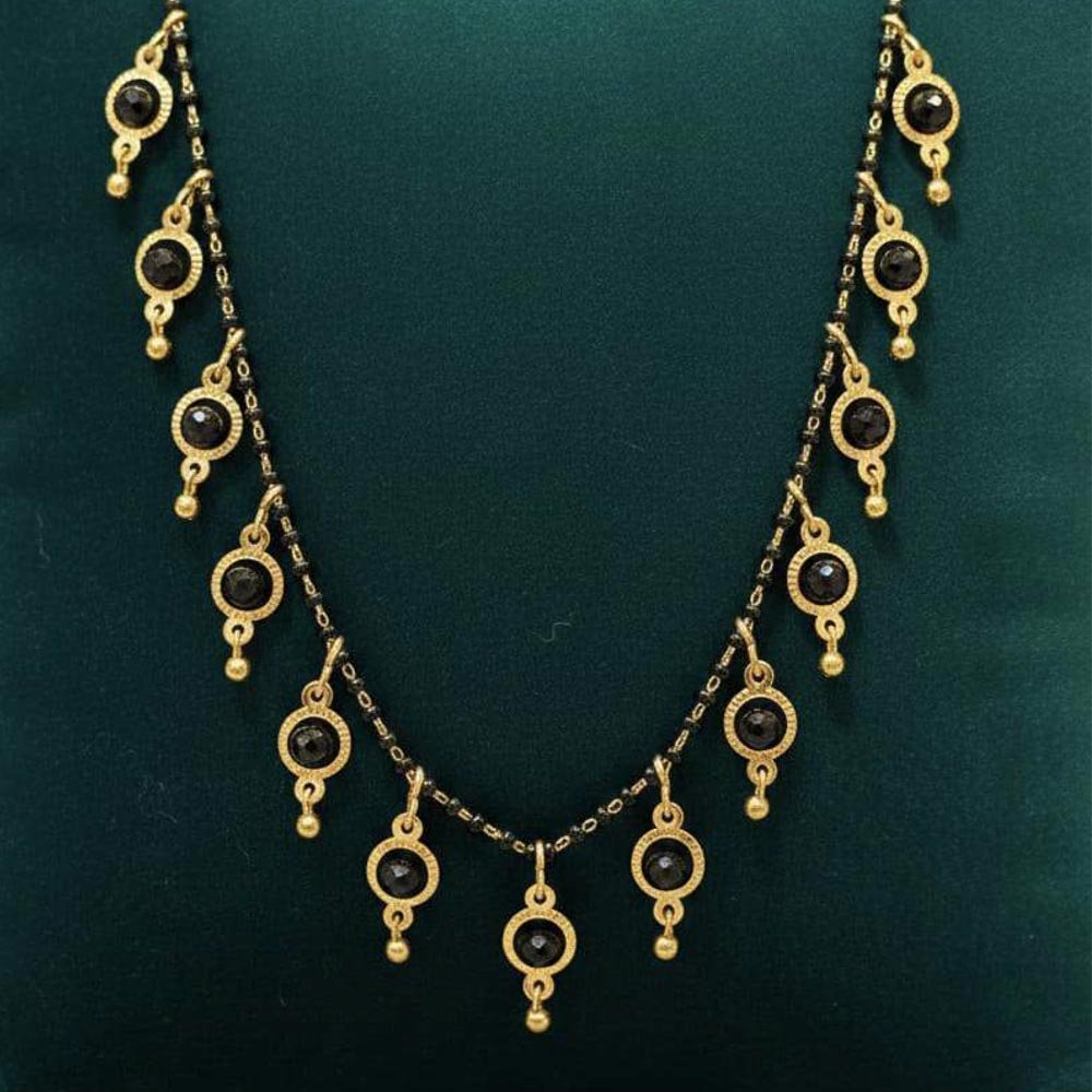 Gold Plated Black Beads Designer Mangalsutra For Women (Art No. 167) - Image 3