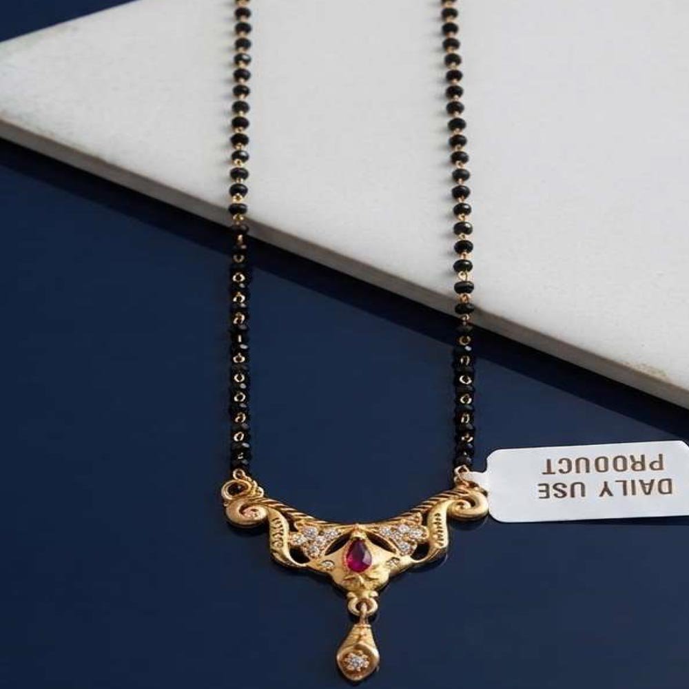 Gold Plated AD Stone Daily Wear Mangalsutra for Women ( Art No.172) - Image 3