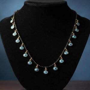 Gold Plated Blue Evil Eye Charm Mangalsutra Necklace (Art No. 164)