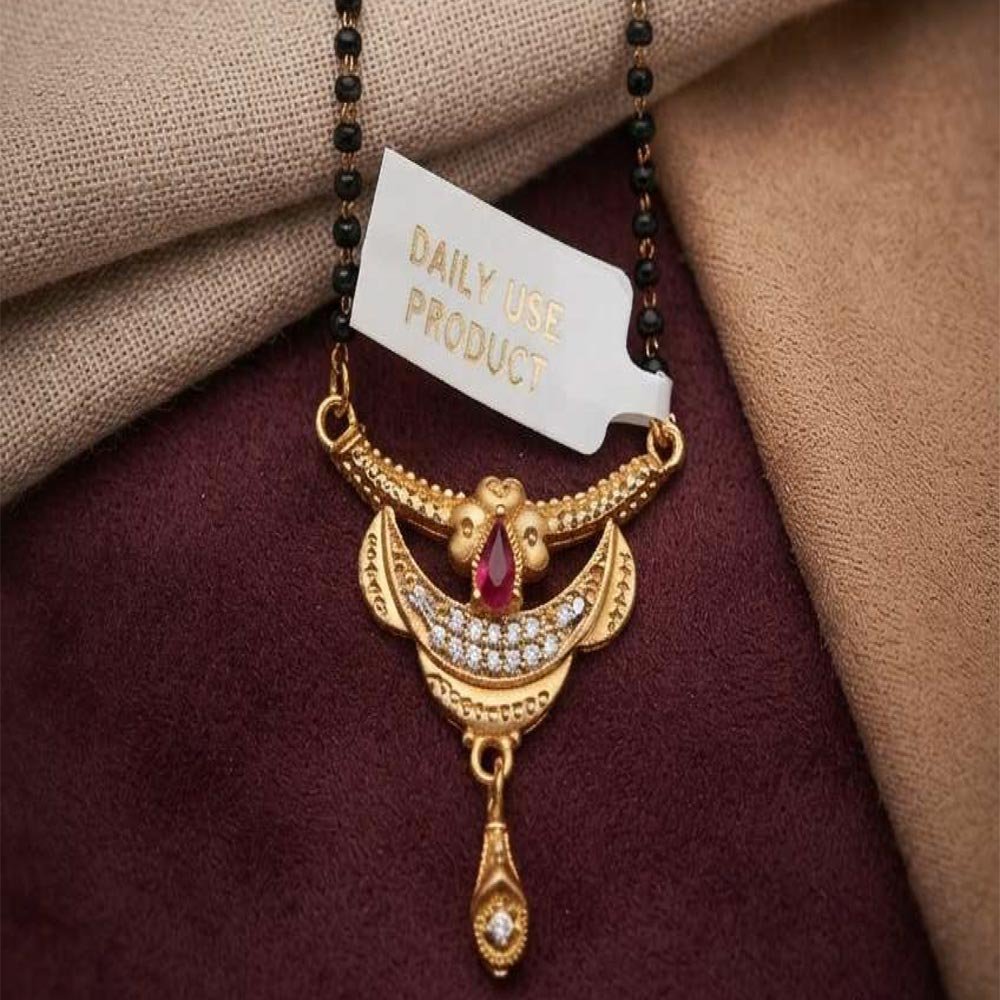 Gold Plated AD Stone Mangalsutra for Women (Art No.173) - Image 4