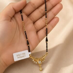 Gold Plated CZ Design Mangalsutra For Women Daily Use ( Art No. 110)
