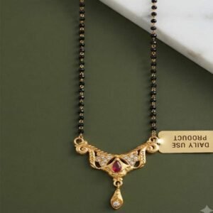 Gold Plated AD Stone Daily Wear Mangalsutra for Women ( Art No.172)
