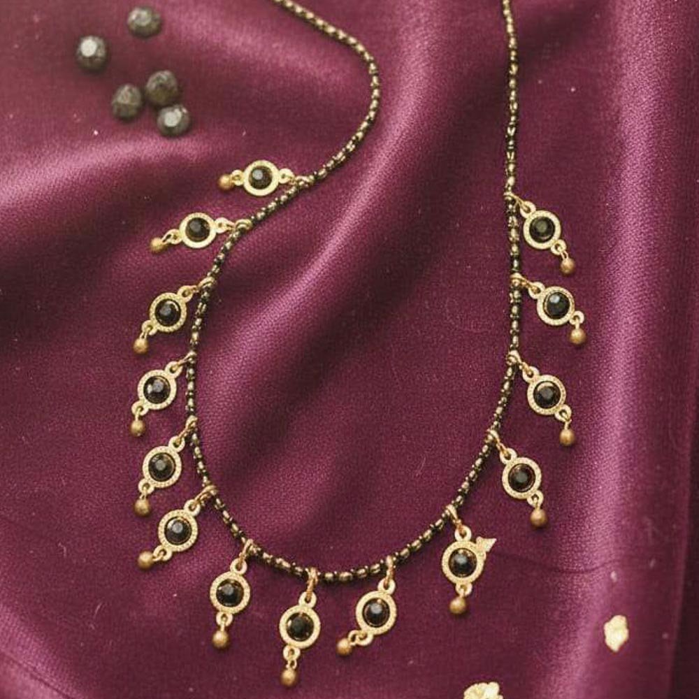 Gold Plated Black Beads Designer Mangalsutra For Women (Art No. 167) - Image 4