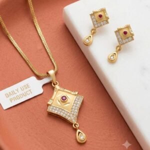 Beautiful Gold Plated Pendant Set (Art No.8)