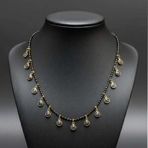 Gold Plated Evil Eye Black Beads Mangalsutra  for Women (Art No. 134)