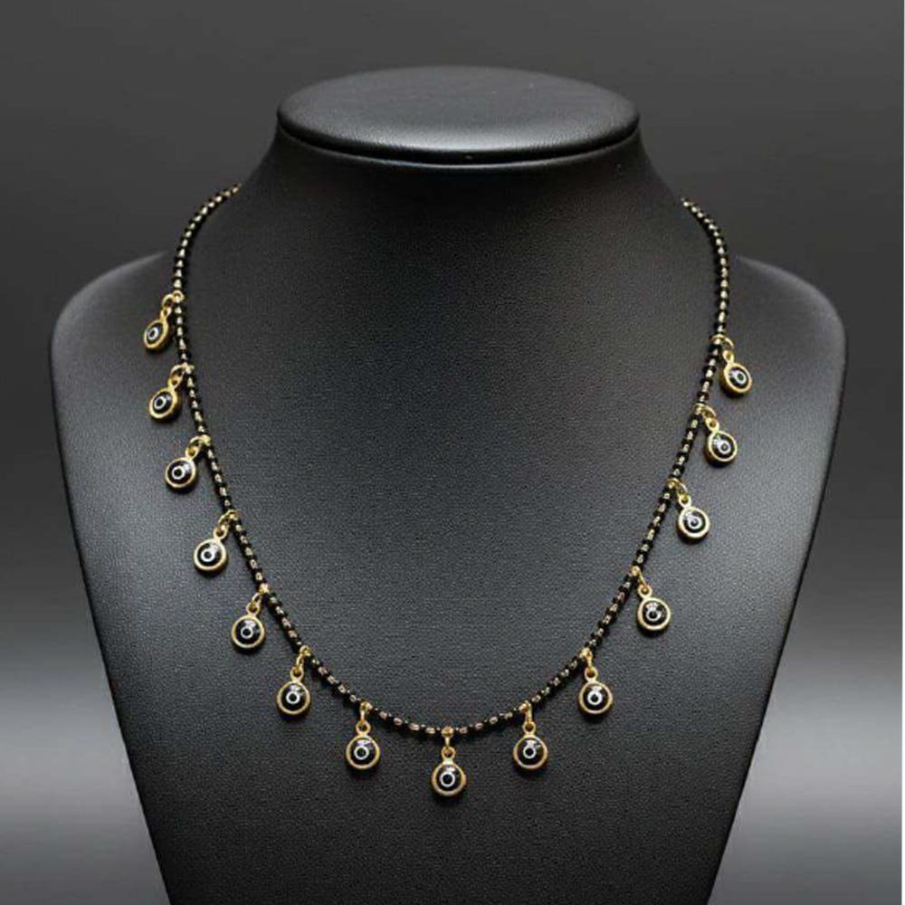 Gold Plated Evil Eye Black Beads Mangalsutra  for Women (Art No. 134)