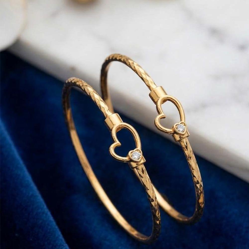 Gold Plated Modern Heart Designer Bracelet (Art No. 208) - Image 4