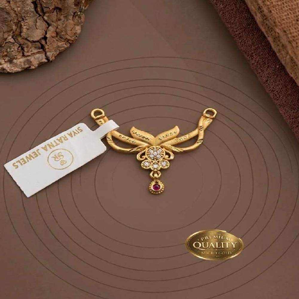 Floral Gold Plated CZ  Mangalsutra For Women (Art No.95)