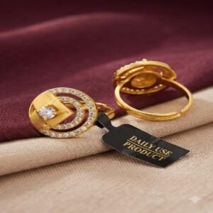 Gold Plated CZ Adjustable Statement Ring For Women(Art No.58)