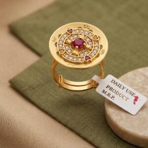Designer Gold Plated AD Stone Adjustable Ring (Art No. 88)