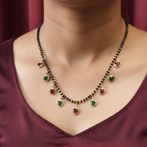 Gold Plated Heart Charm Mangalsutra For Women (Art No.160)