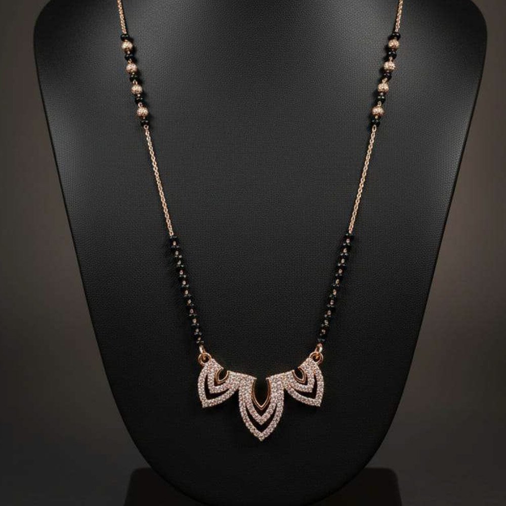 Gold Plated CZ Designer Mangalsutra Necklace For Women (Art No.149)