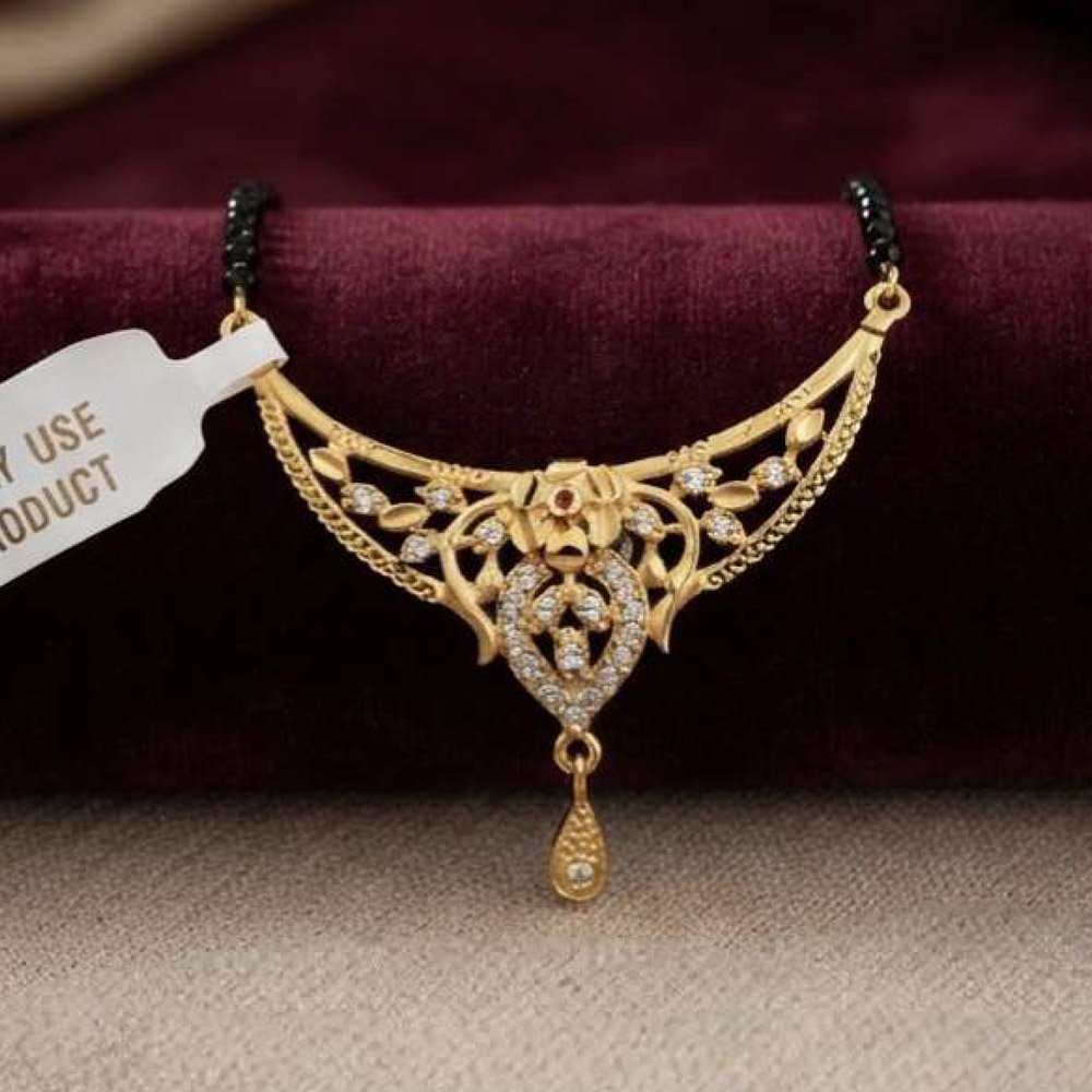 Gold Plated AD Floral Mangalsutra for Women Daily Wear (Art No.181) - Image 4