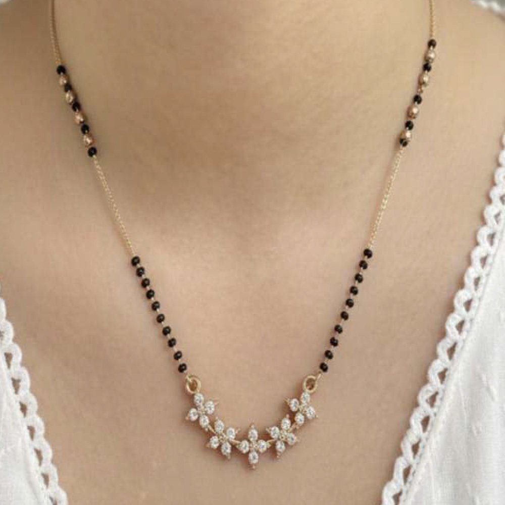 Gold Plated Floral Mangalsutra Necklace For Women (Art No. 148)