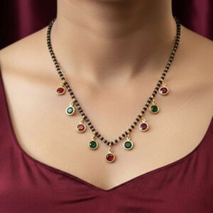 Gold Plated Multicolor Stone Mangalsutra For Women (Art No.159)