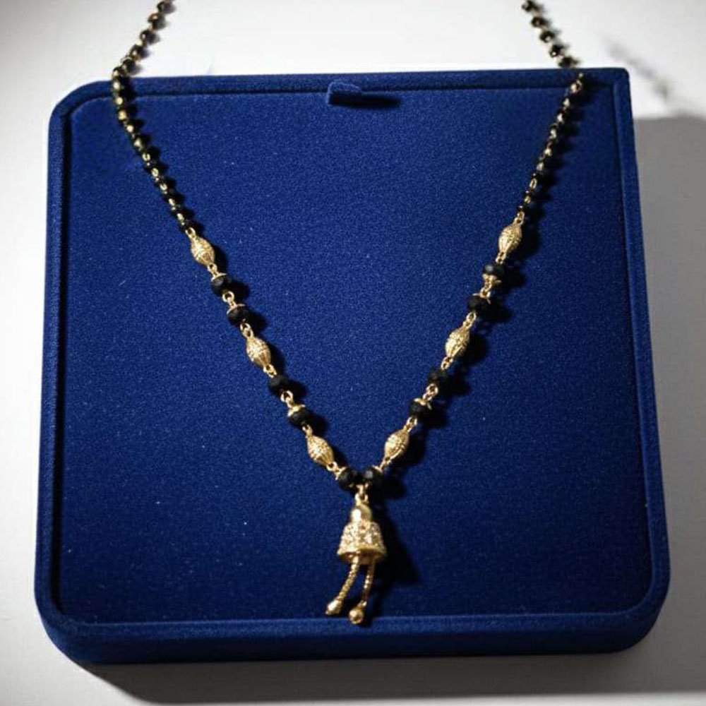 Gold Plated Black Bead Mangalsutra For Women (Art No.143) - Image 2
