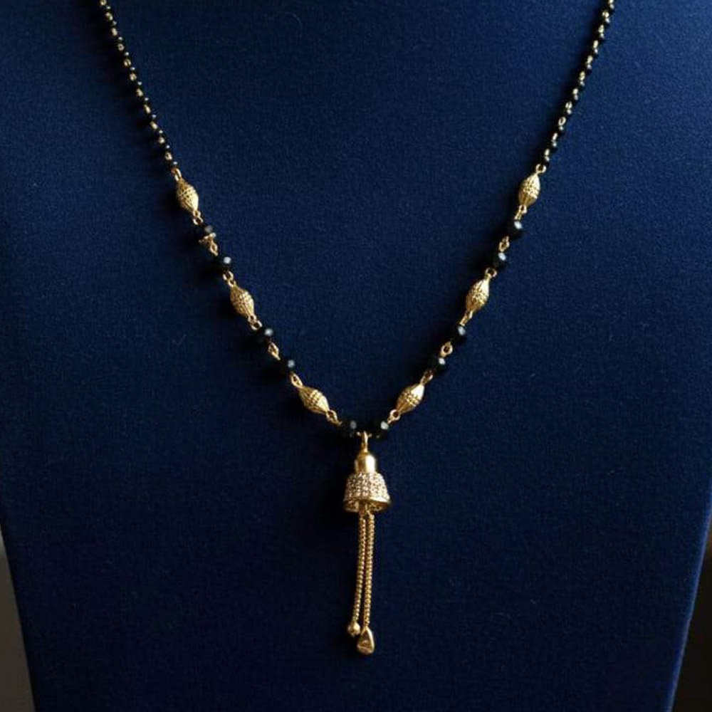 Gold Plated Black Bead Mangalsutra For Women (Art No.143) - Image 4