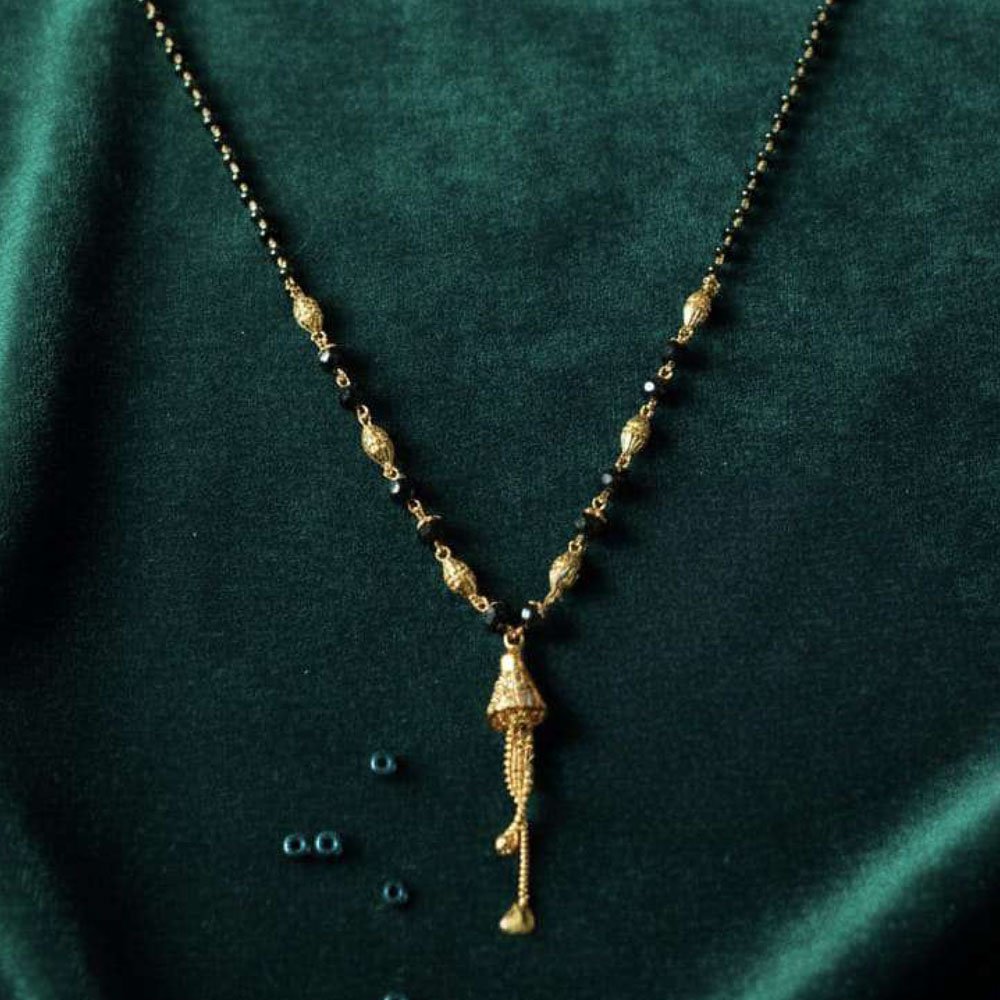 Gold Plated Black Bead Mangalsutra For Women (Art No.143) - Image 3