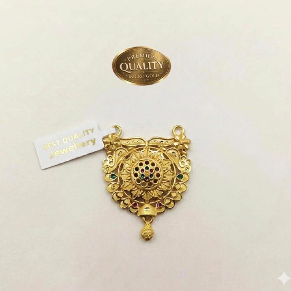 Traditional Gold Plated Round AD Stone Mangalsutra for Women (Art No. 89)