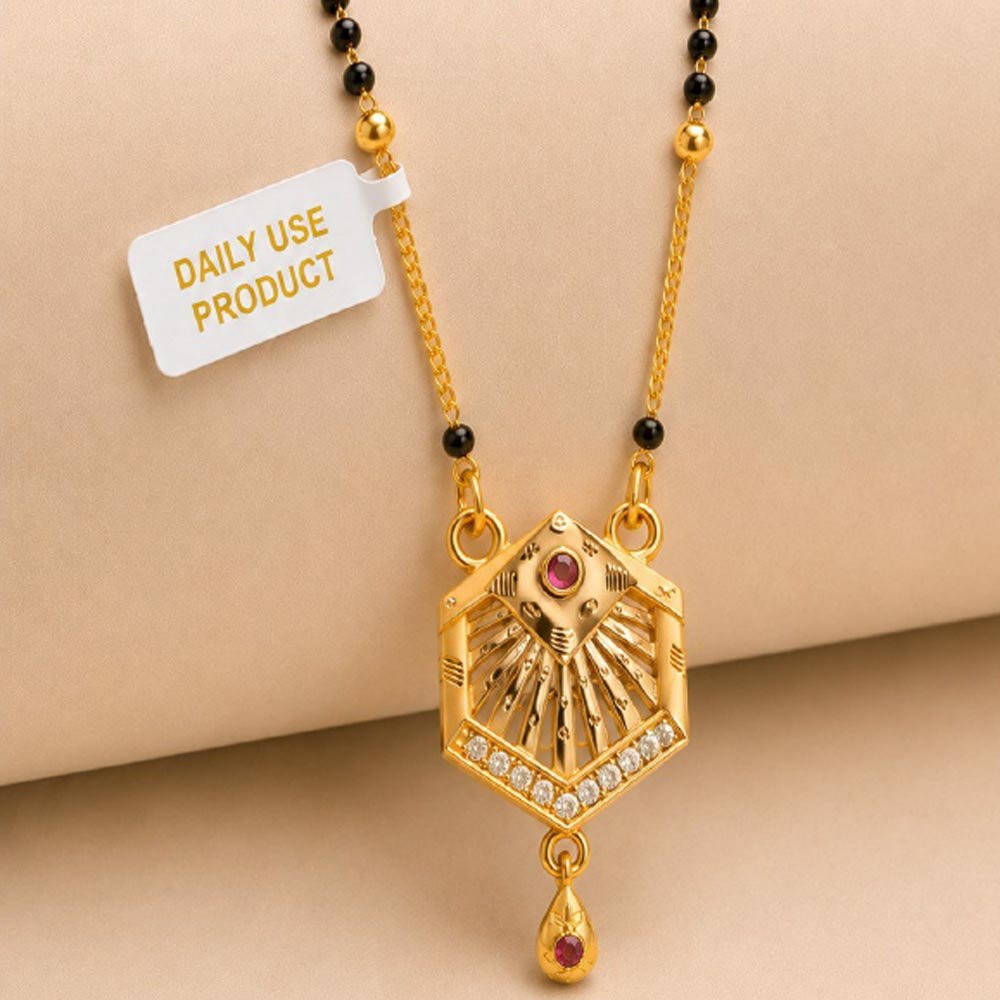 Traditional Gold Plated AD Stone Daily Wear Mangalsutra For Woman (Art No. 93)