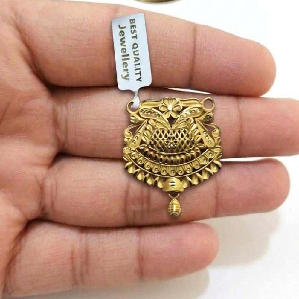 Traditional Gold Plated Floral Pendant for Women (Art No. 90) - Image 3