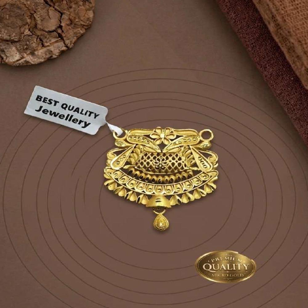 Traditional Gold Plated Floral Pendant for Women (Art No. 90) - Image 4