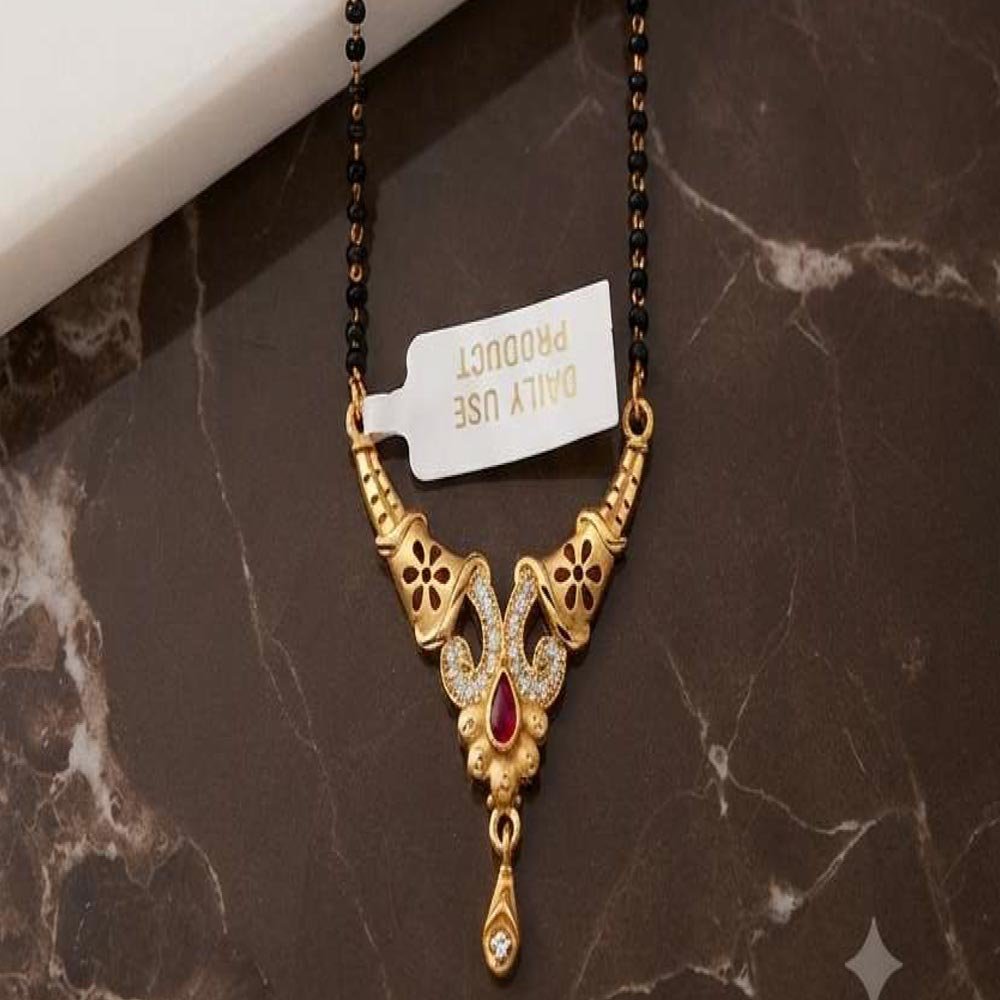 Gold Plated AD Stone Traditional Mangalsutra for Women (Art No.171) - Image 2