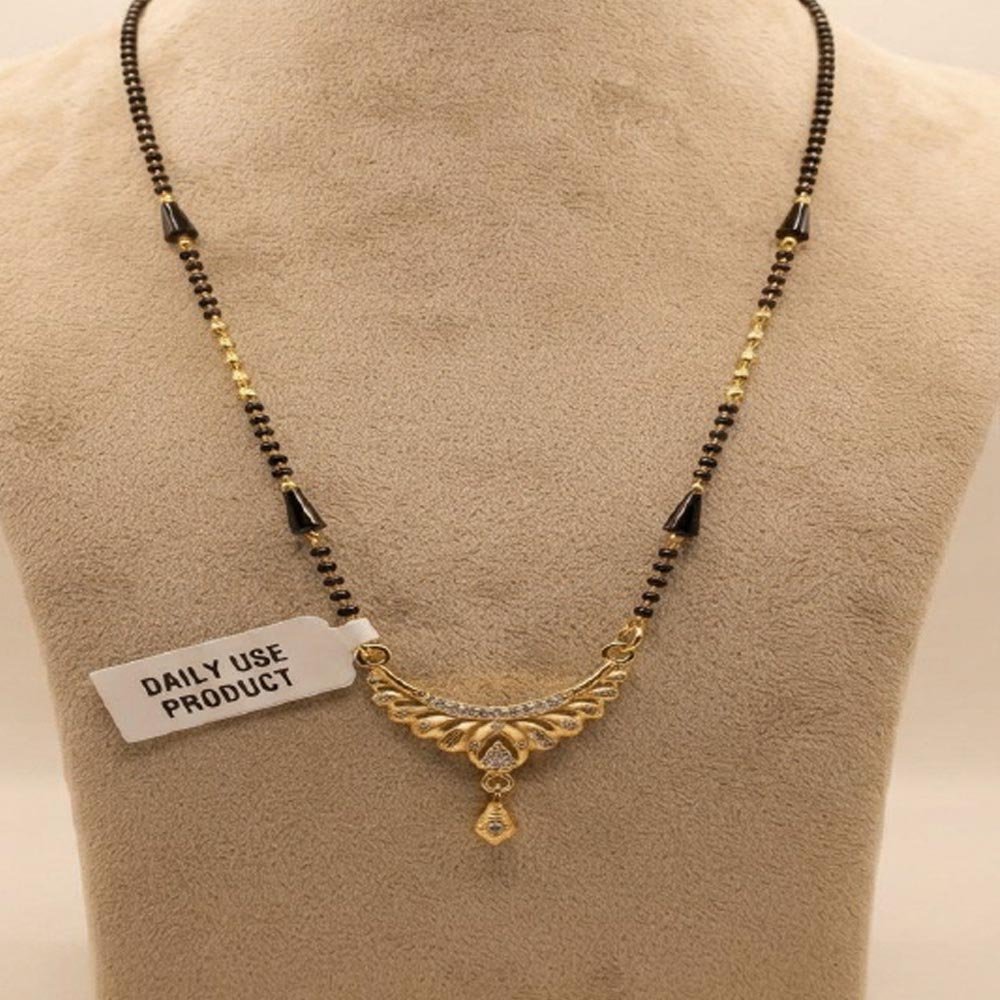 Gold Plated CZ Mangalsutra For Women Daily Wear (Art No. 111) - Image 4