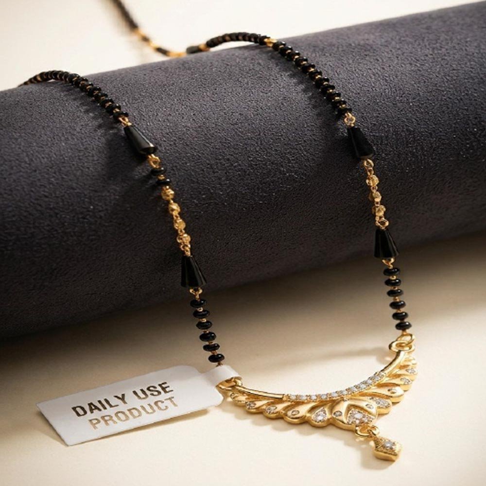 Gold Plated CZ Mangalsutra For Women Daily Wear (Art No. 111) - Image 3