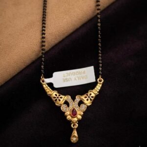 Gold Plated AD Stone Traditional Mangalsutra for Women  (Art No.171)