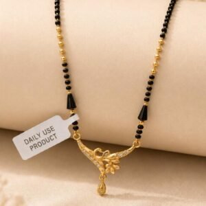 Gold Plated CZ Floral Mangalsutra For Women (Art No. 114)