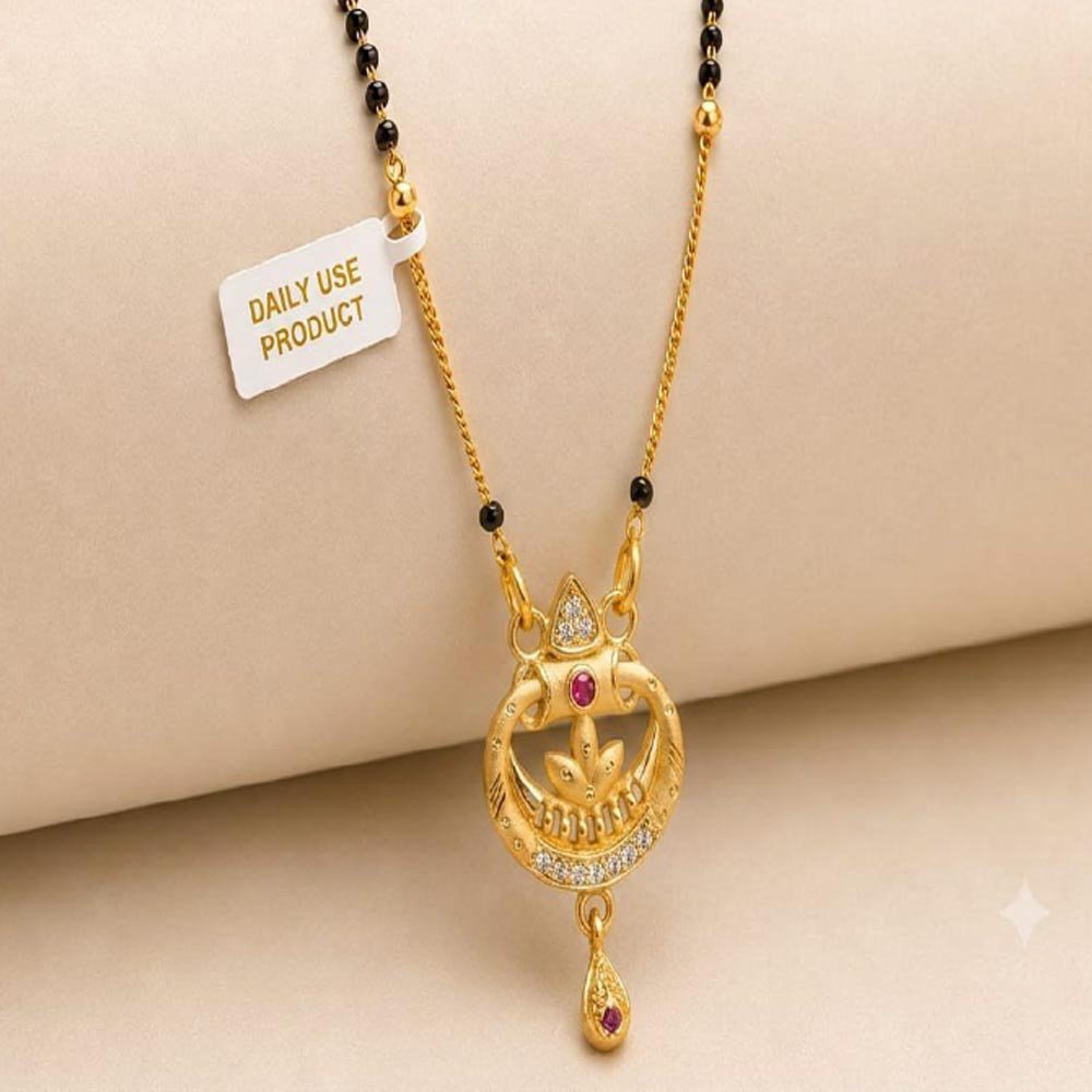 Gold Plated CZ Designer Mangalsutra For Women Daily Wear (Art No. 113)