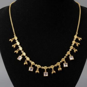 Gold Plated CZ Charm Necklace For Women & Girls (Art No.155)