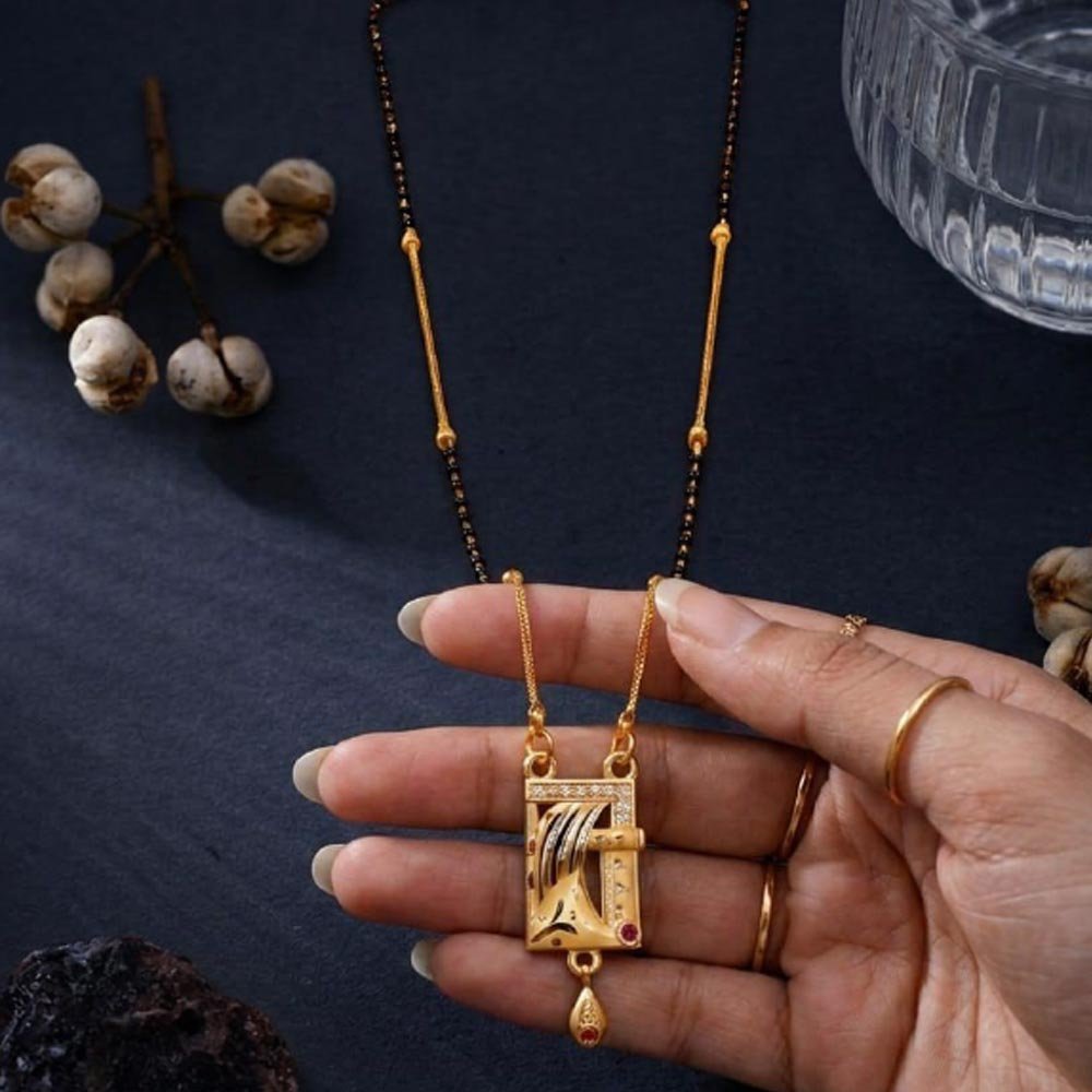 Traditional Gold Plated Mangalsutra With CZ Pendant For Women (Art No.22)
