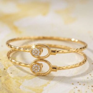 Traditional Gold Plated AD Stone Designer Bangle (Art No.245)