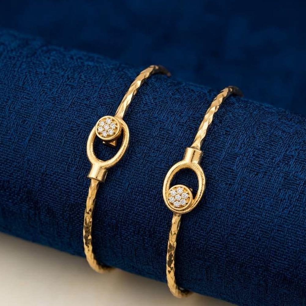 Traditional Gold Plated AD Stone Designer Bangle (Art No.245) - Image 4