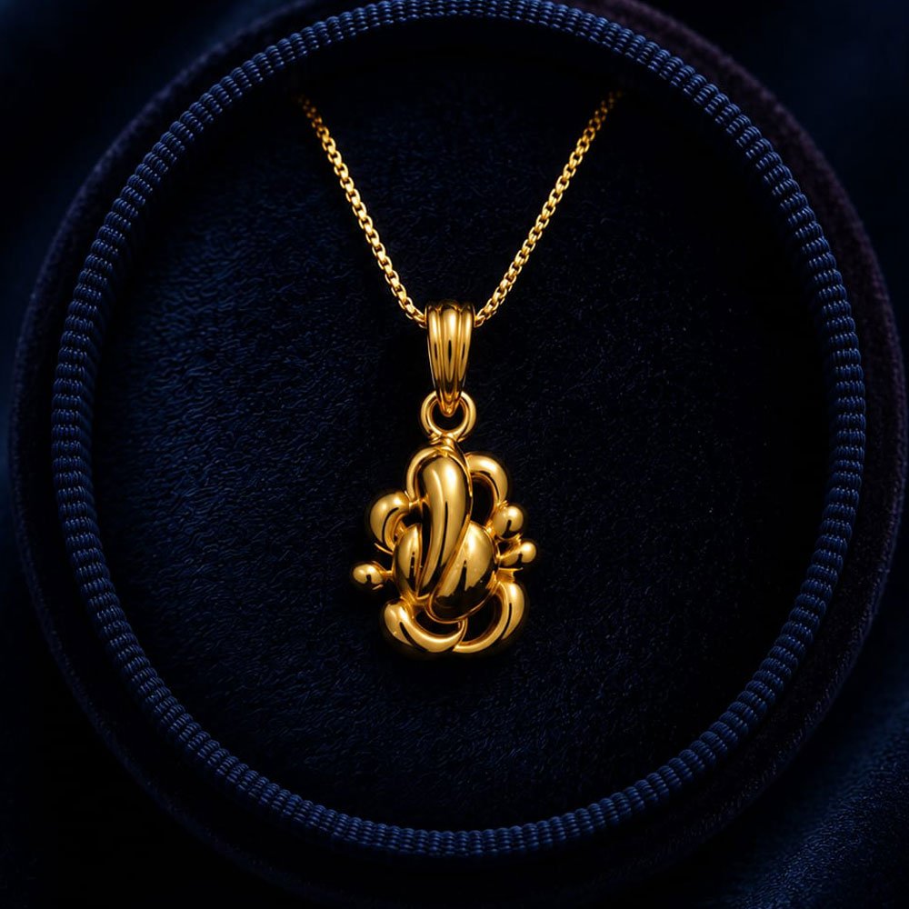 Traditional Gold Plated Ganesh Pendant (Art No.278)