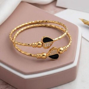 Gold Plated Heart Shape Bangle (Art No.217)