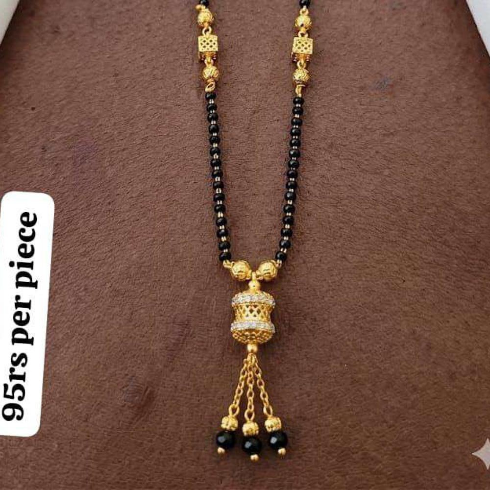 Traditional Gold Plated Black Beads Mangalsutra for Women (Art No.234) - Image 2