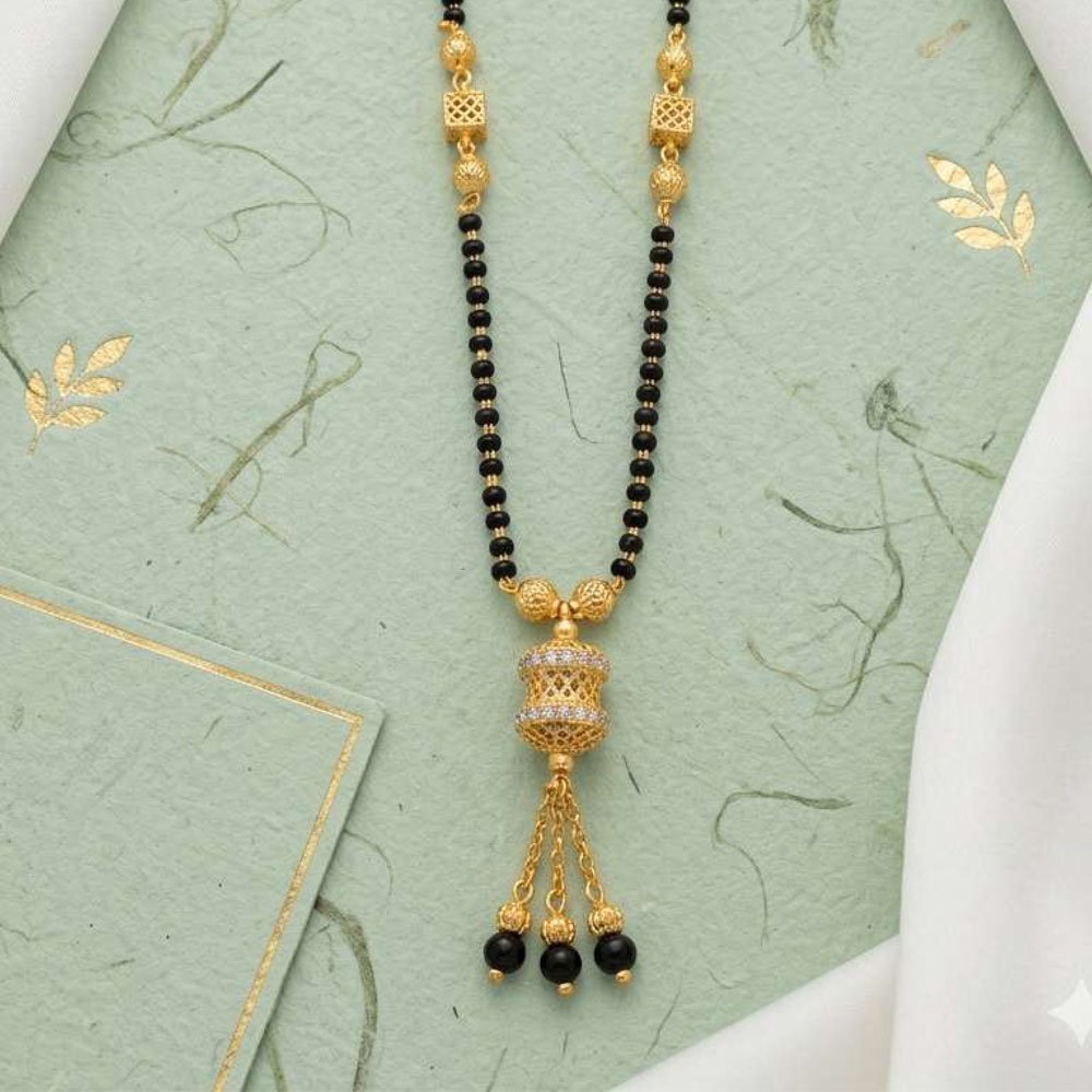 Traditional Gold Plated Black Beads Mangalsutra for Women (Art No.234) - Image 4