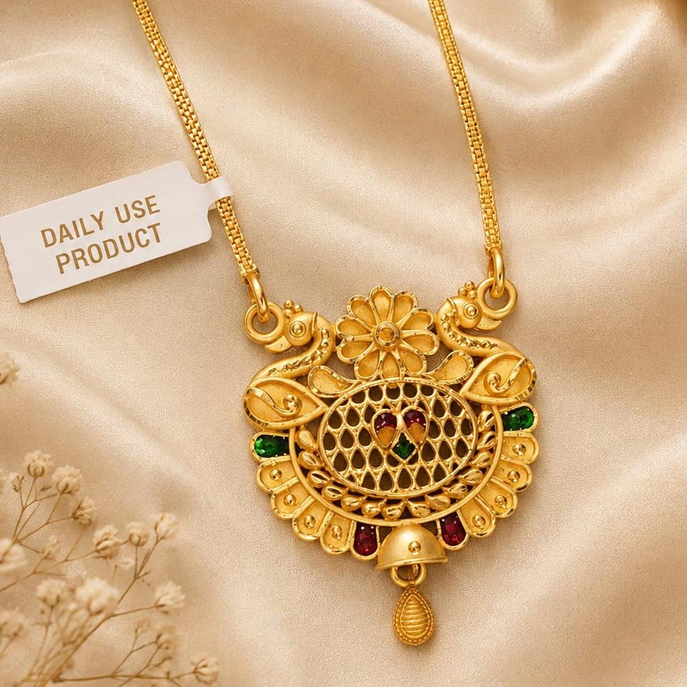 Traditional Gold Plated Pendant Necklace  (Art No. 355)